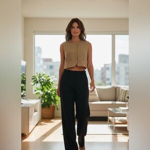 Elegant tan suit vest